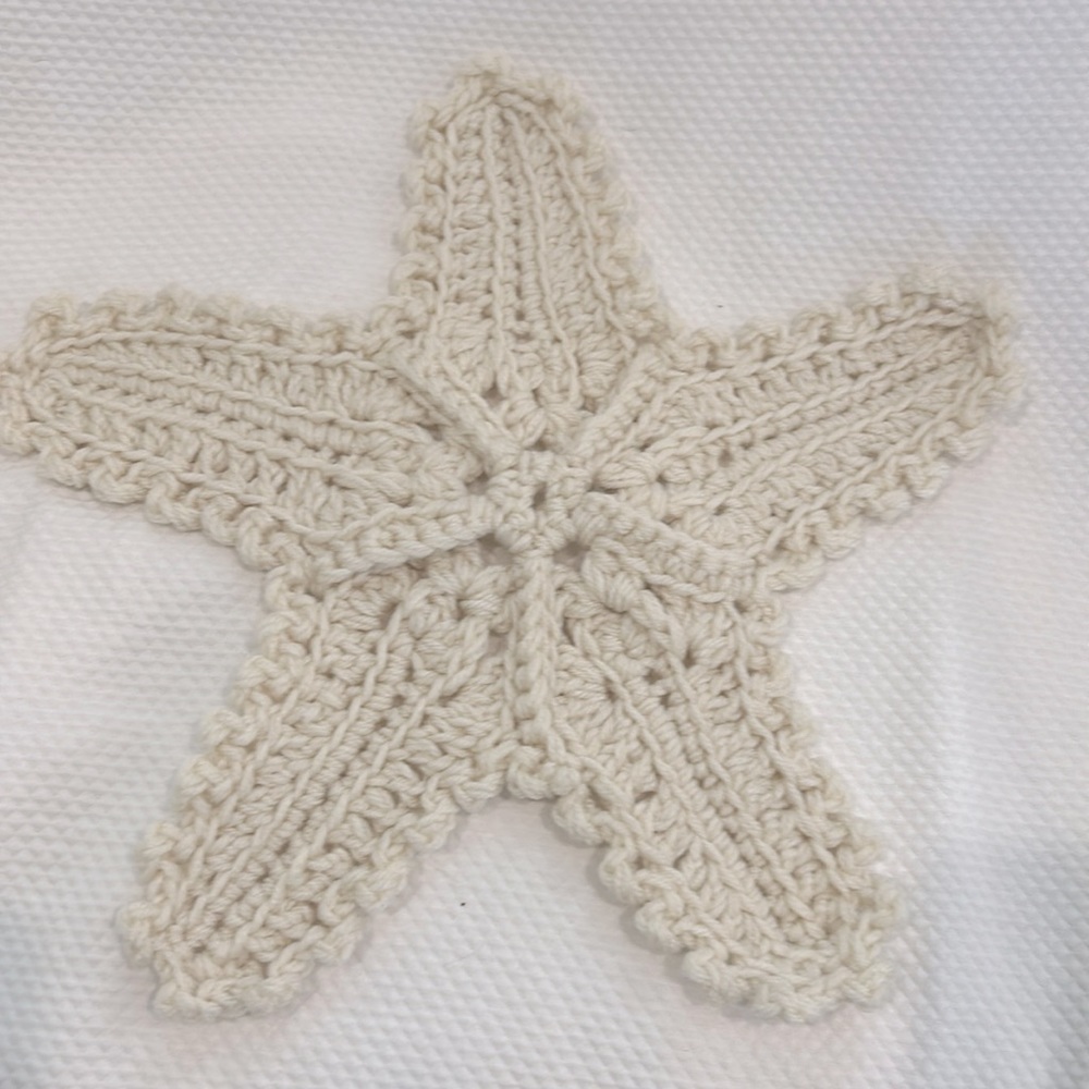 Handmade Crochet Starfish Appliqué